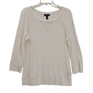 Ralph Lauren XL Thermal Top Cream Cotton Lace